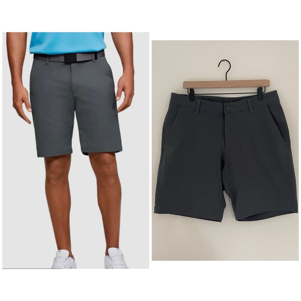 Under Armour Men's Tech Golf Charcoal Grey Shorts